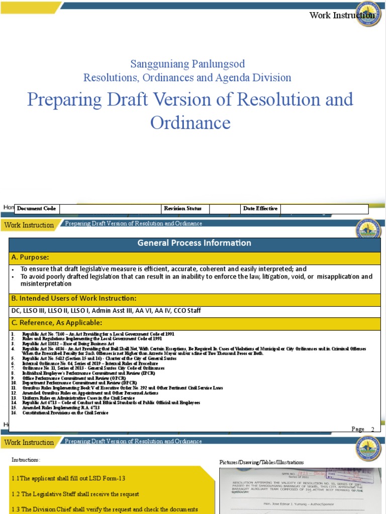 Drafting Resolutions and Ordinances Guide | PDF | Crimes | Crime & Violence