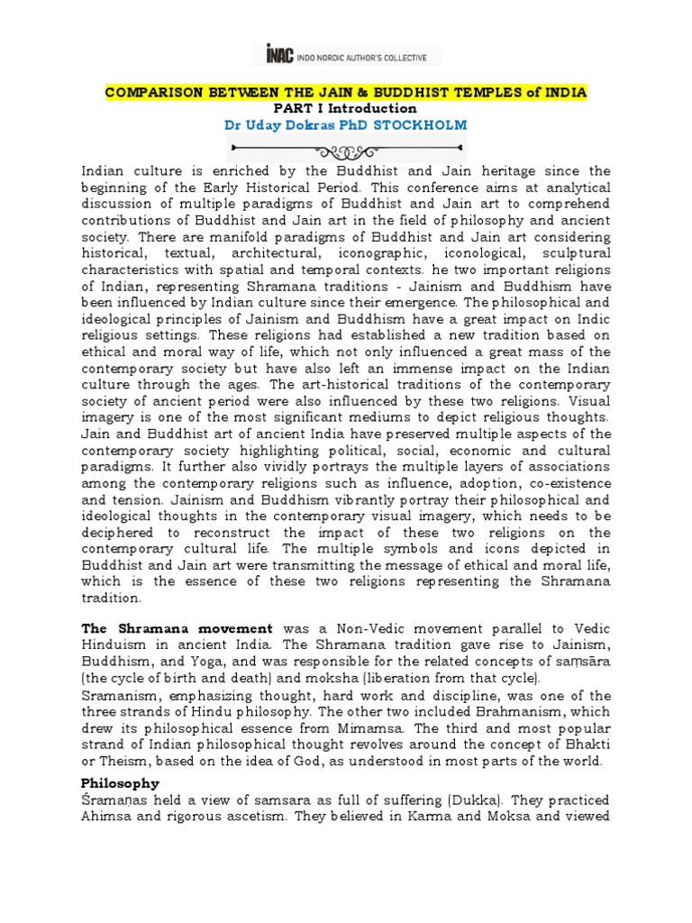 Jain and Buddhist Temple Comparison | PDF | Indian Philosophy | Moksha