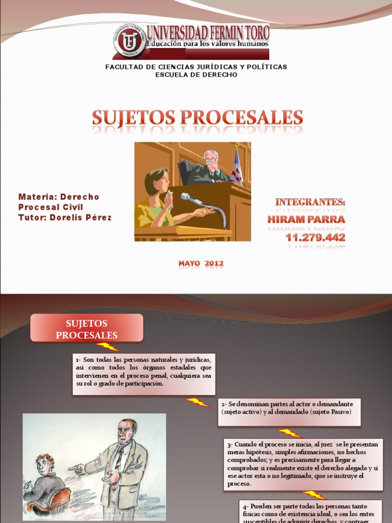 Esquema Sujetos Procesales | PDF | Ley procesal | Juez