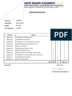 Students Result Summary: I Semester Shree Ganesh 1901110007 17/10/2020