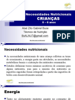 Necessidades Nutricionais CRIANÇAS 0 – 6 anos