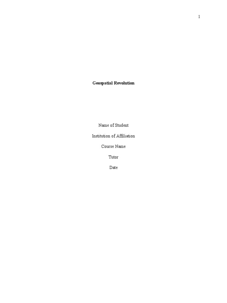 Geospatial Revolution | PDF | Geomatics | Map