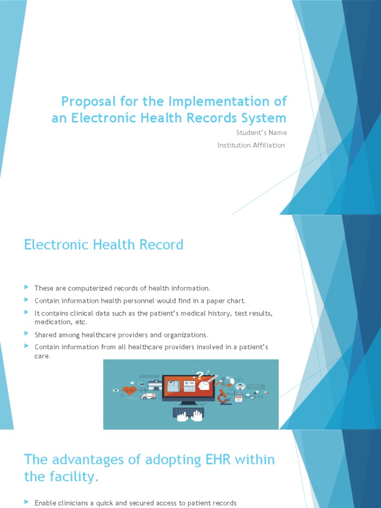 EHR System Implementation Proposal | PDF | Electronic Health Record ...