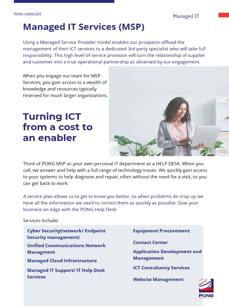 PONG MSP: Your ICT Managed Services Partner | PDF | Business