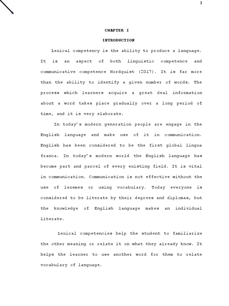 Lexical Competency of Students in CBSUA PASACAO | PDF | Second Language ...