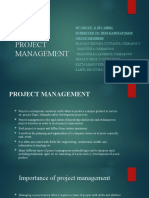 Project Management: by Group - 1 (Sec:Mhr) Submitted To: Bidi Kashyap Mam Group Members