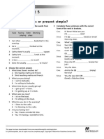 Worksheet 5: Present Continuous or Present Simple?