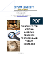Guidelines For Writing Academic Research Proposals and Theses Handbook