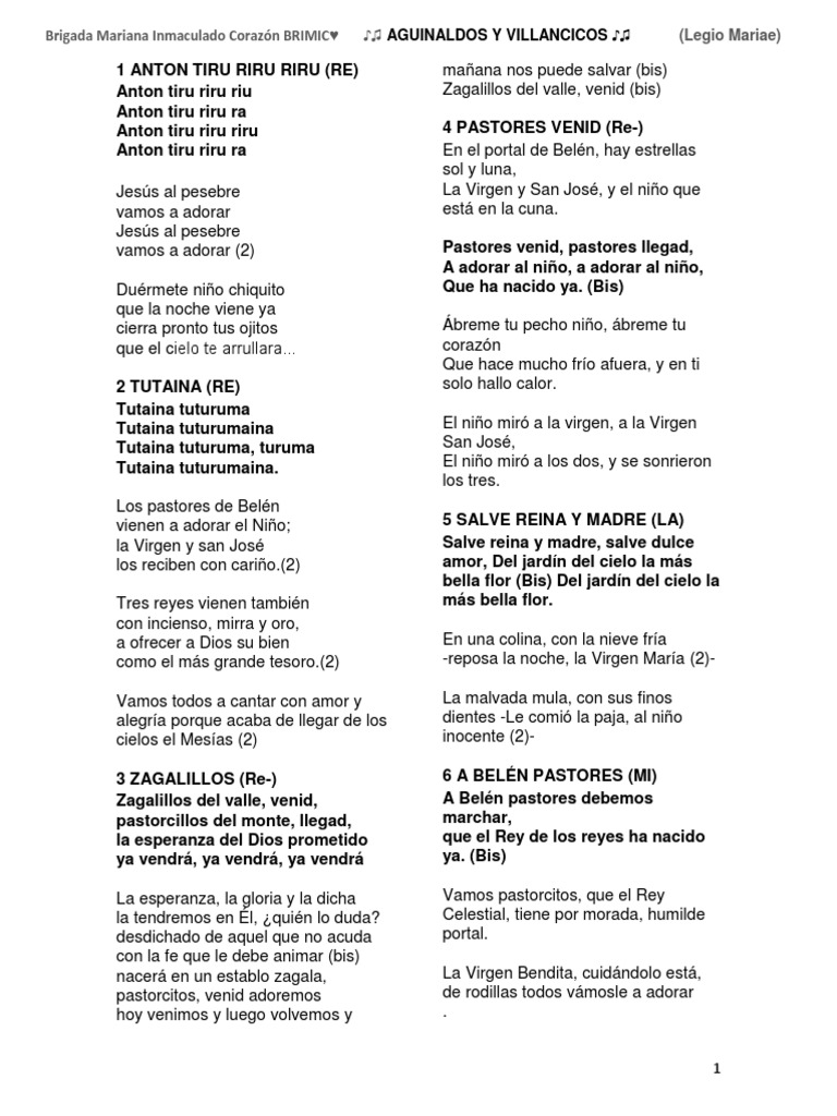 Aguinaldos y Villancicos Navideños | PDF | María, madre de Jesús | Navidad