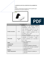 Importacion de Audifonos