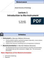 Introduction to Bioinstrumentation