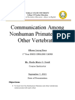 C. Communication Among Nonhuman Primates and Other Vertebrates.