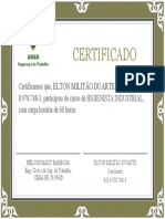 Certificado: Elton Militão Duarte