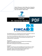 Fimcar III - Car-to-Car Test Results