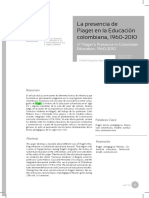 La Presencia de Piaget en La Educación Colombiana 1960-2010