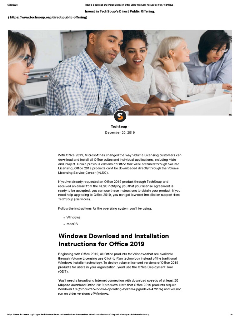 How To Download And Install Microsoft Office 2019 Products.