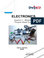 Electronics: Quarter 1 - Module 1 Prepare Hand Tools