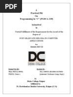 A Practical File On Programming in "C" (PGDCA-105)