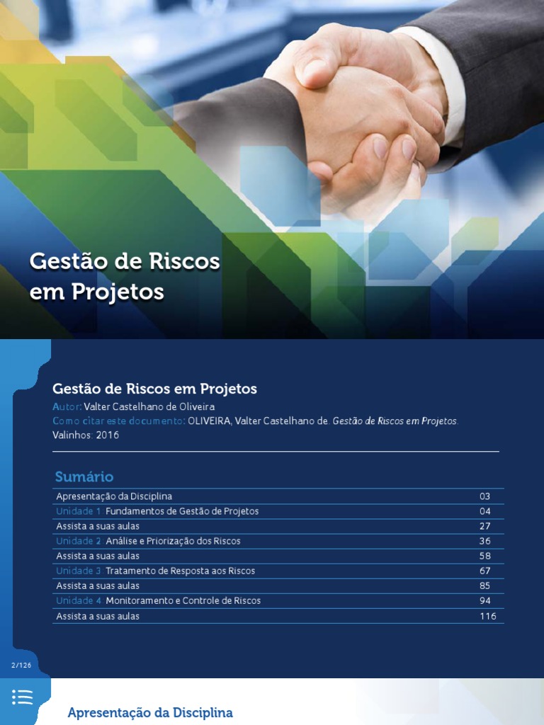 Gestão de Riscos em Projetos | PDF | Gestão de projetos | Qualidade ...
