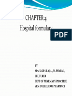 Hospital Formulary: BY Mrs. K.Shailaja., M. Pharm., Lecturer Dept of Pharmacy Practice, SRM College of Pharmacy