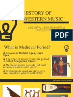 History of Western Music: Medieval, Renaissance & Baroque Period