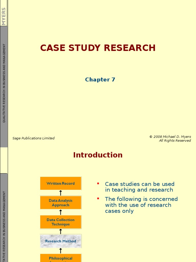 Chapter 7 Case Study Research PDF Case Study Qualitative Research