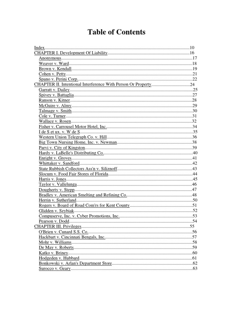 Torts essay outline image