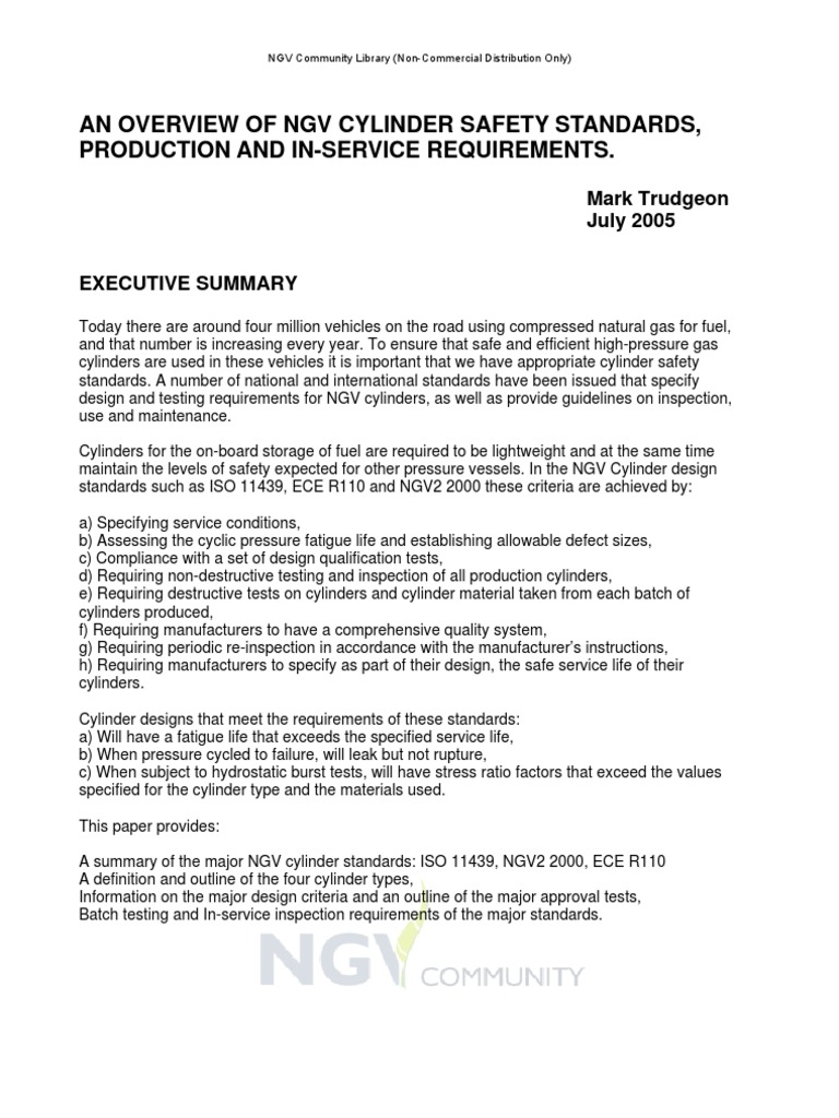 125 - NGV Cylinder Safety | PDF