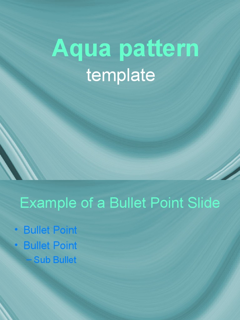Aqua Pattern: Template | PDF | Career & Growth | Art