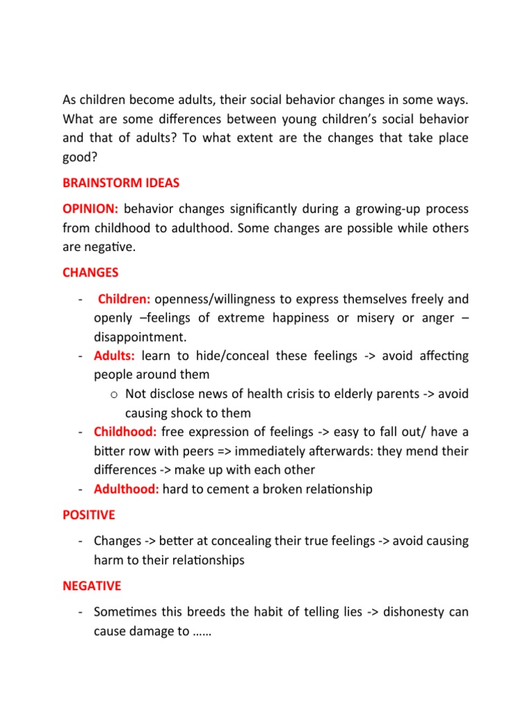 Task Ii-Change in Behavior | PDF
