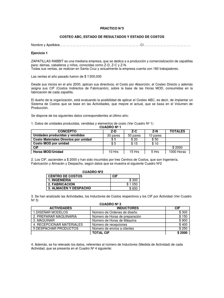 Costeo ABC y Estados Financieros Empresariales | PDF | Costo | Inventario