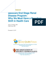 Medicare ESRD Program Paradigm Shift Health Care
