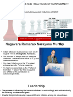 Principles and Practices of Management: Leader: Nagavara Ramarao Narayana Murthy