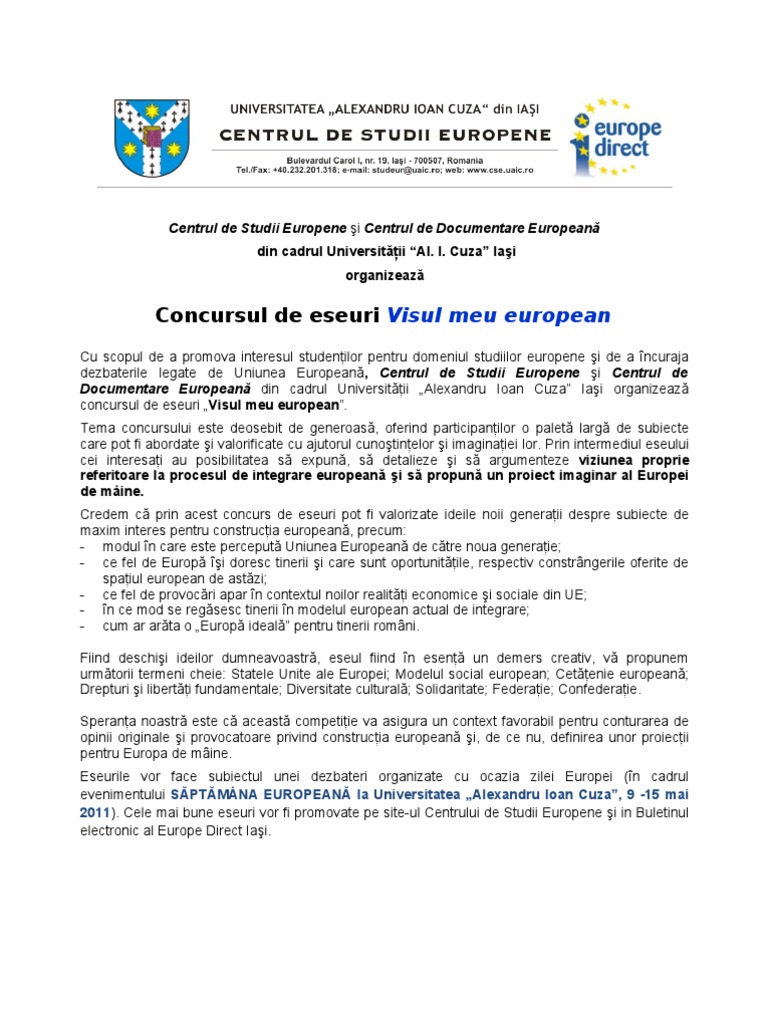 Cse Concurs De Eseuri 2011