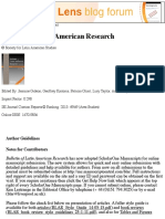 Bulletin of Latin American Research: Author Guidelines Notes For Contributors