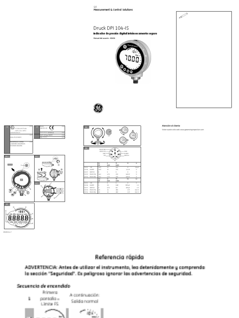 DPI 104 IS Manual Spanish | PDF | Calibración | Metrología