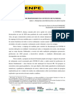 SAÚDE MENTAL DE PROFESSORES EM CONTEXTO DE PANDEMIA