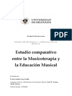 Estudio Comparativo Entre La Musicoterapia y La Enseñanza Musical