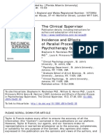 Incidence and Effect in Parallel Processing in Psyhotherapy Supervision