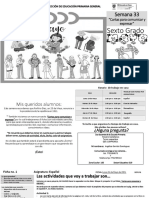 Fichas de Sexto Grado ROSARIO CASTELLANOS Del 24 Al 28 de Mayo de 2021