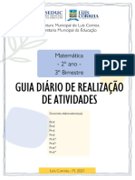 Guia Diário Matemática 2 Ano - 3bim