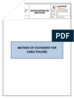 Cable Pulling Method Statement