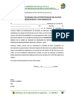 Declaracion Jurada de Autenticidad de Datos Consignados y Documentos 1