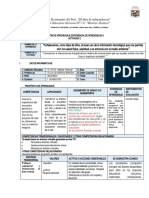 Sesion de Aprendizaje 2° Grado Experiencia 6