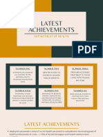 Latest Achievements: Department of Health