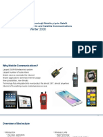 Winter 2020: Comunicaţii Mobile Şi Prin Satelit Mobile and Satellite Communications