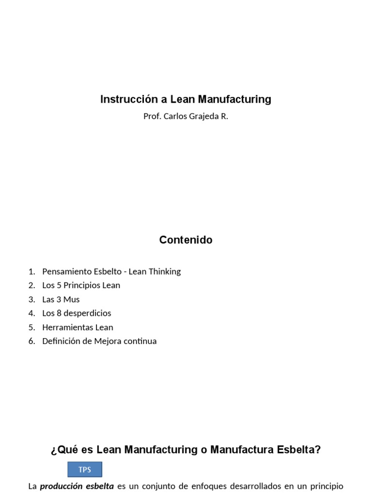 Guía Completa de Lean Manufacturing | PDF | Lean Manufacturing ...