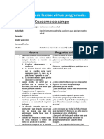 Cuaderno de Campo para El Monitoreo A Los Docentes en La Eduacion A Distancia