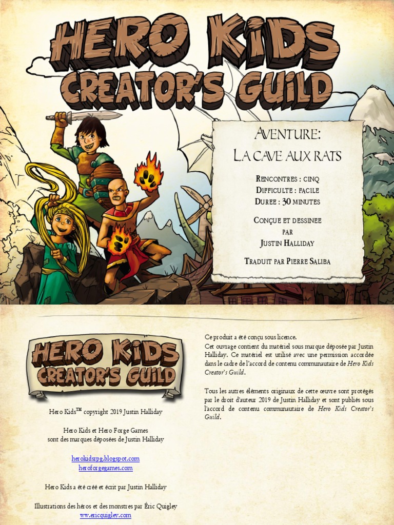 Hero Kids - Creators Guild - Fantasy Adventure - French - La Cave Aux ...