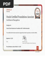 Oracle Cloud Infrastructure Foundations 2021 Certified Associate